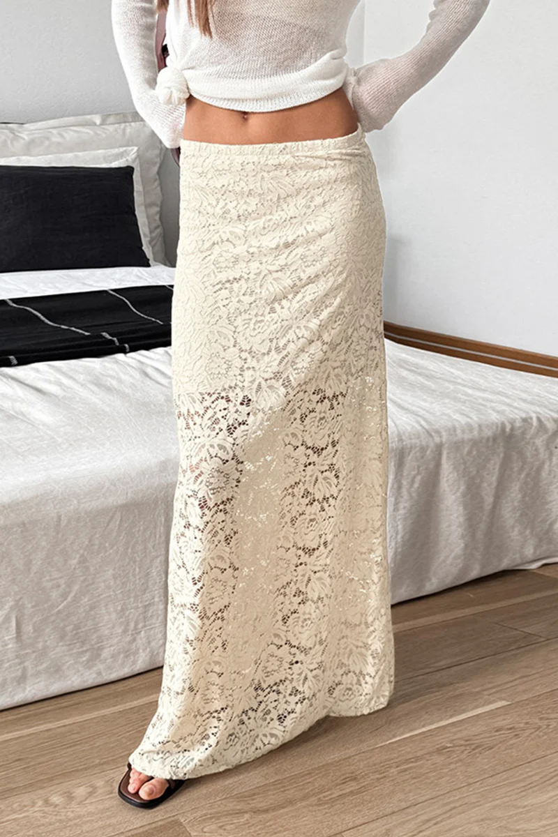 Jennifer | Sexy straight plain lace pants - Image 5