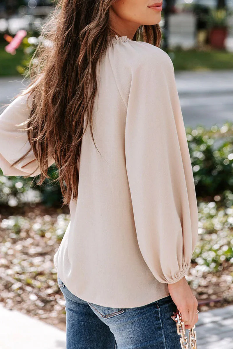 Jessica | Casual, simple, solid color V-neck blouses - Image 12