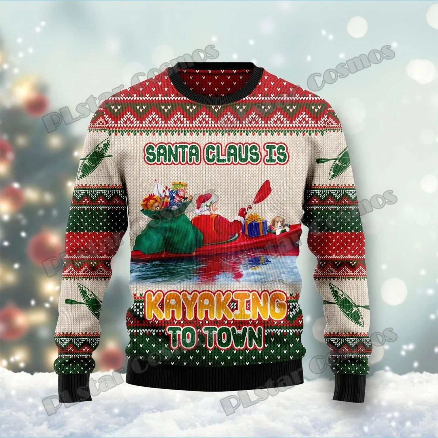 Jessica | Unisex Christmas jumper with festive motifs - Image 4