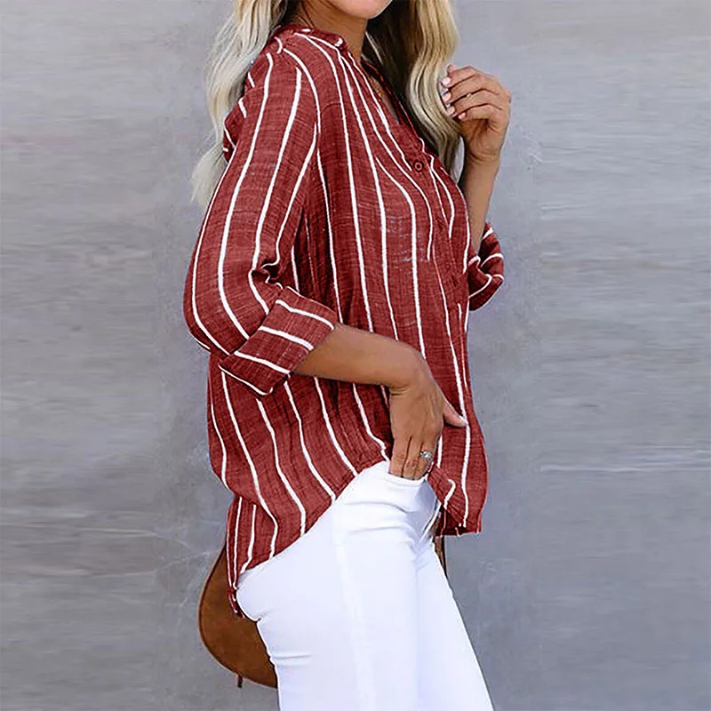 Jimena® | Elegant Casual Striped Blouse For Women - Image 2