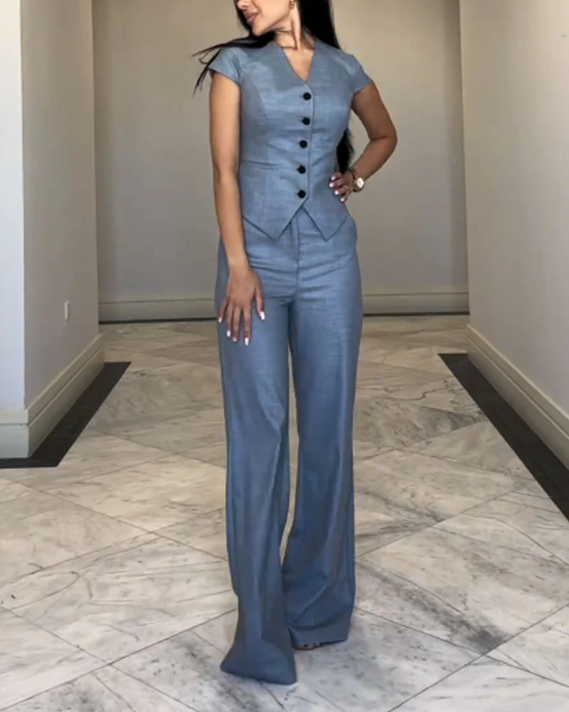 Jimena® | Linen Blouse And Pants Set - Image 6