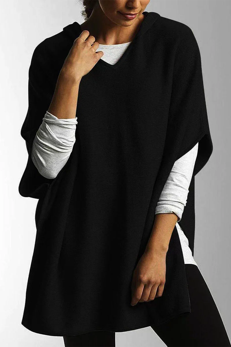 Johana | Casual, simple tops with a fixed slit and hooded collar - Image 4