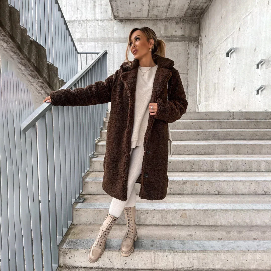 Johana® | Long coat and peluche for women - Image 4