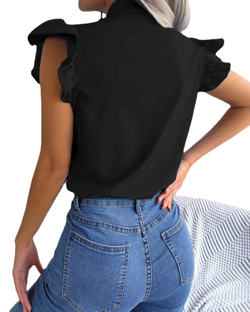 Johana® | Women'S Blouse With Ruffle Details And Elegant Bow - Image 5