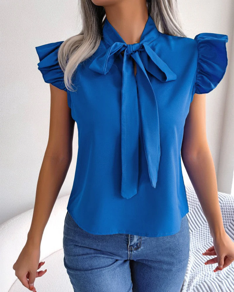 Johana® | Women'S Blouse With Ruffle Details And Elegant Bow - Image 6