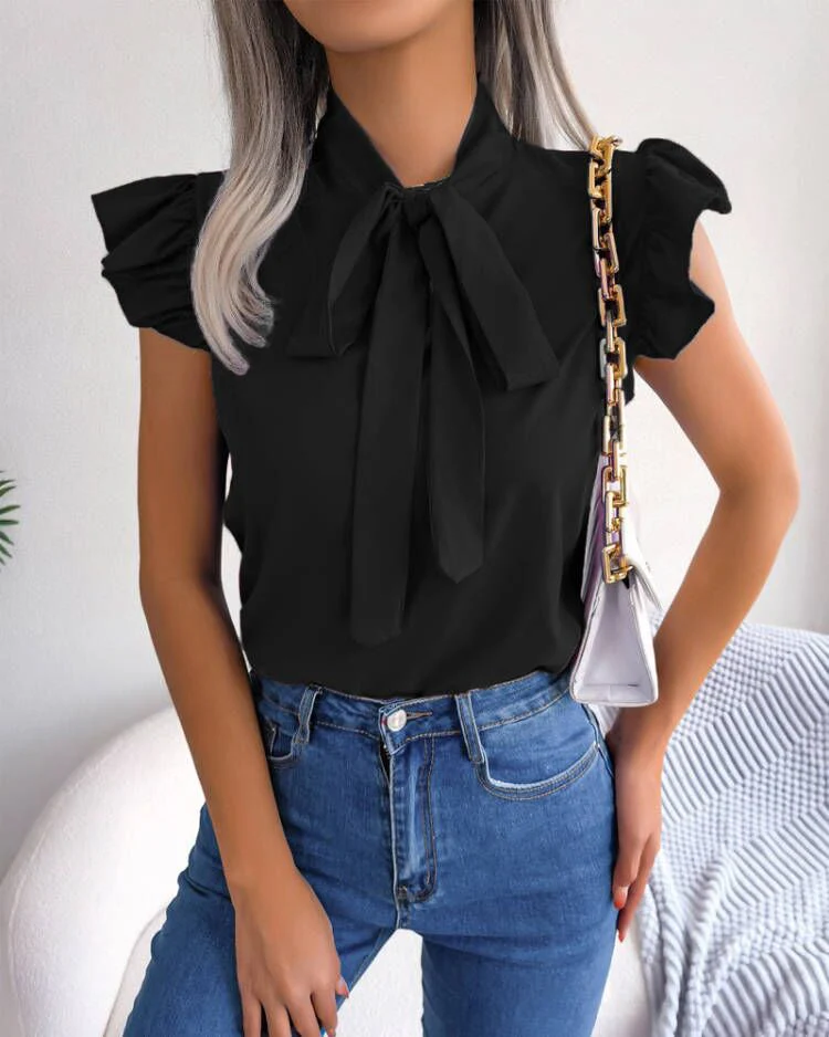Johana® | Women'S Blouse With Ruffle Details And Elegant Bow - Image 8