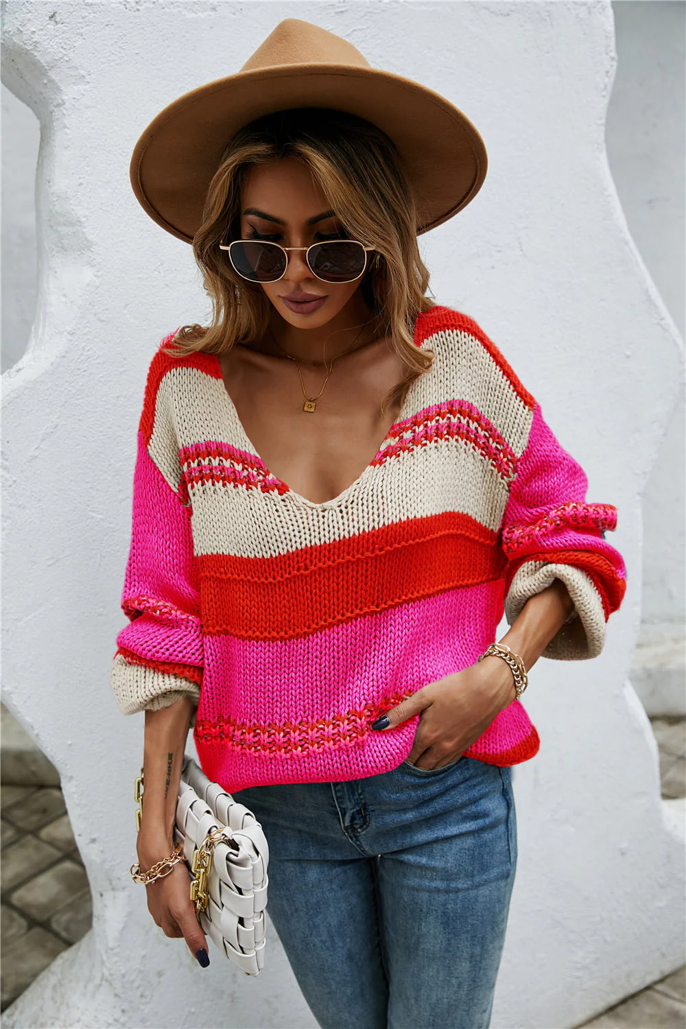Johanna | Color block scoop neck sweater - Image 9