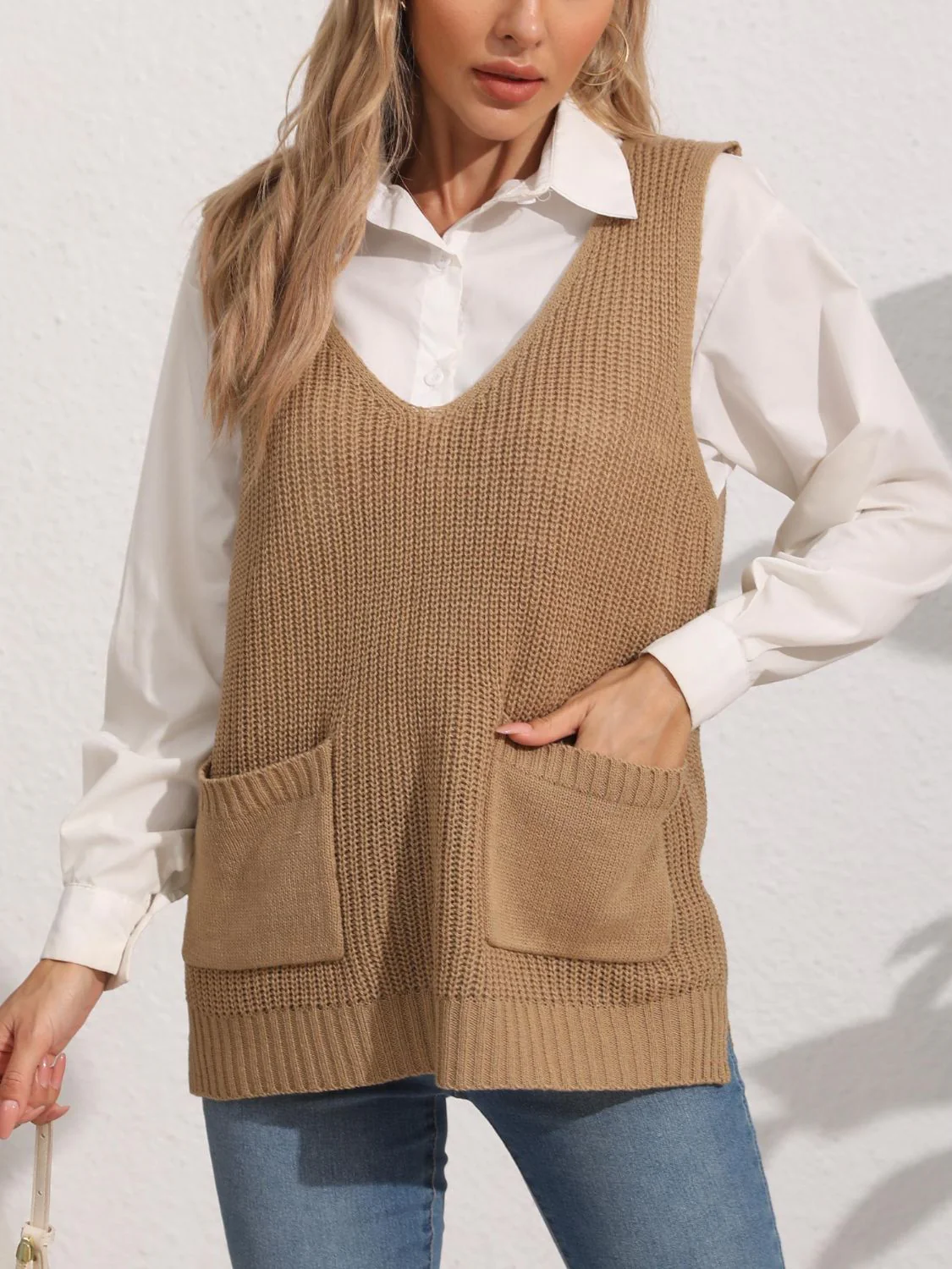 Johanna | Sweater vest with pockets and V-neck