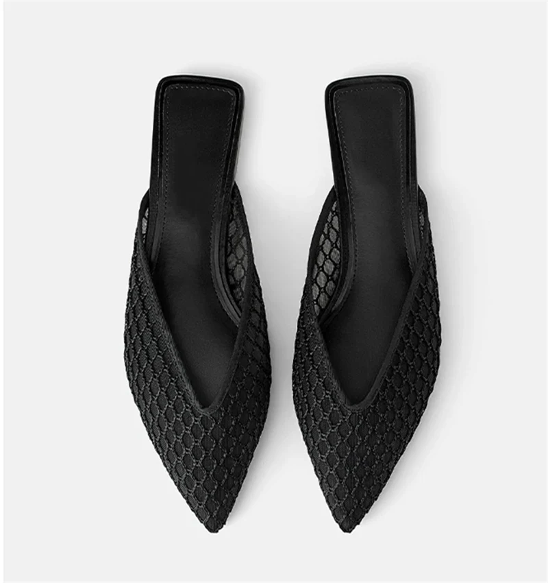 Jolanda® | Flat Mules With A Mesh Pattern - Image 2