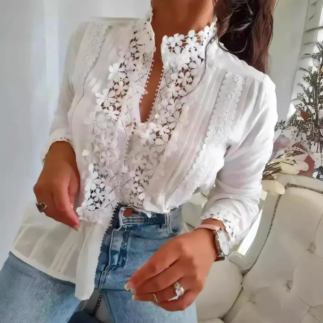 Jolanda® | Floral Blouse With Lace Pattern - Image 2