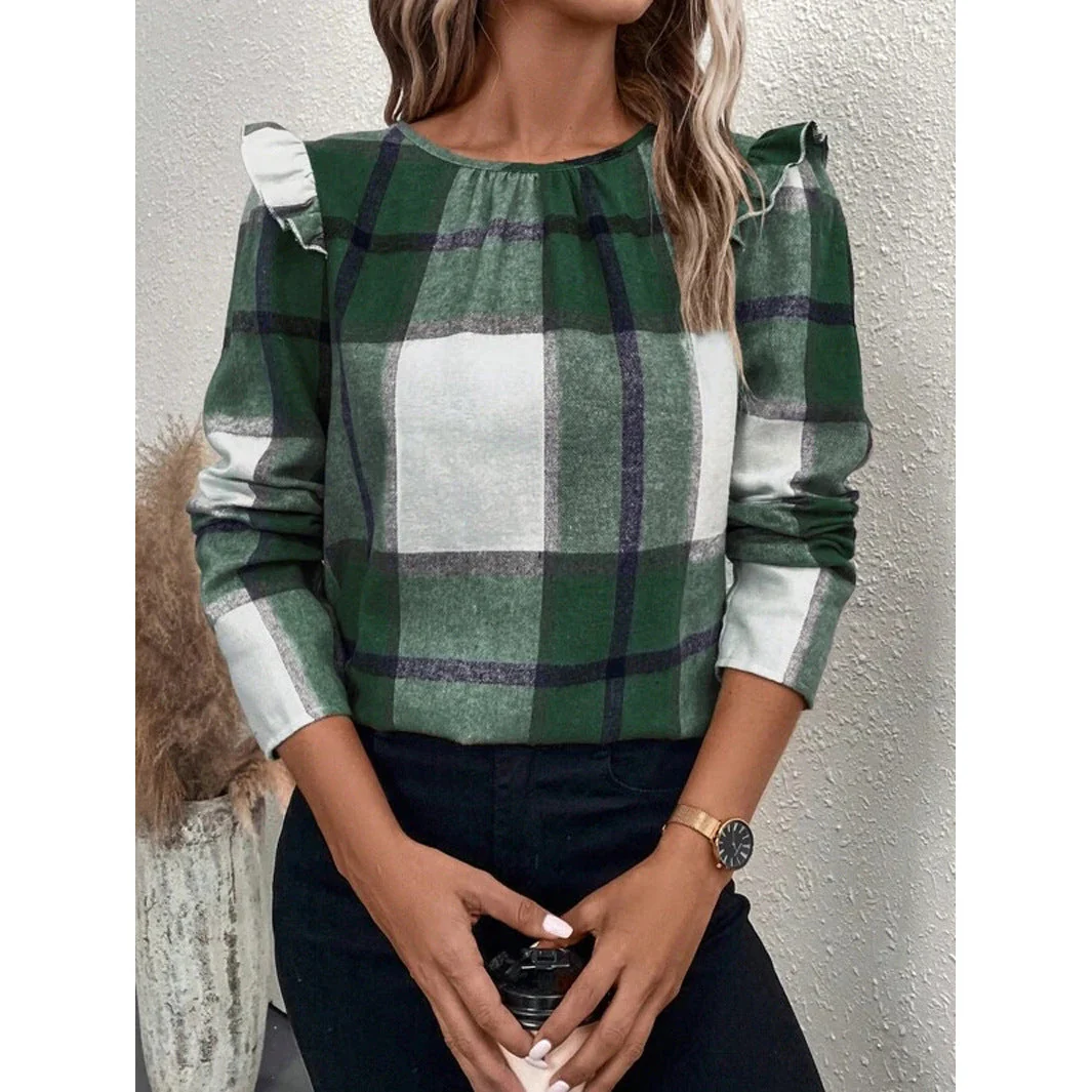 Josefa® | Women'S Blouse With Ruffle Details And Checked Pattern - Image 7
