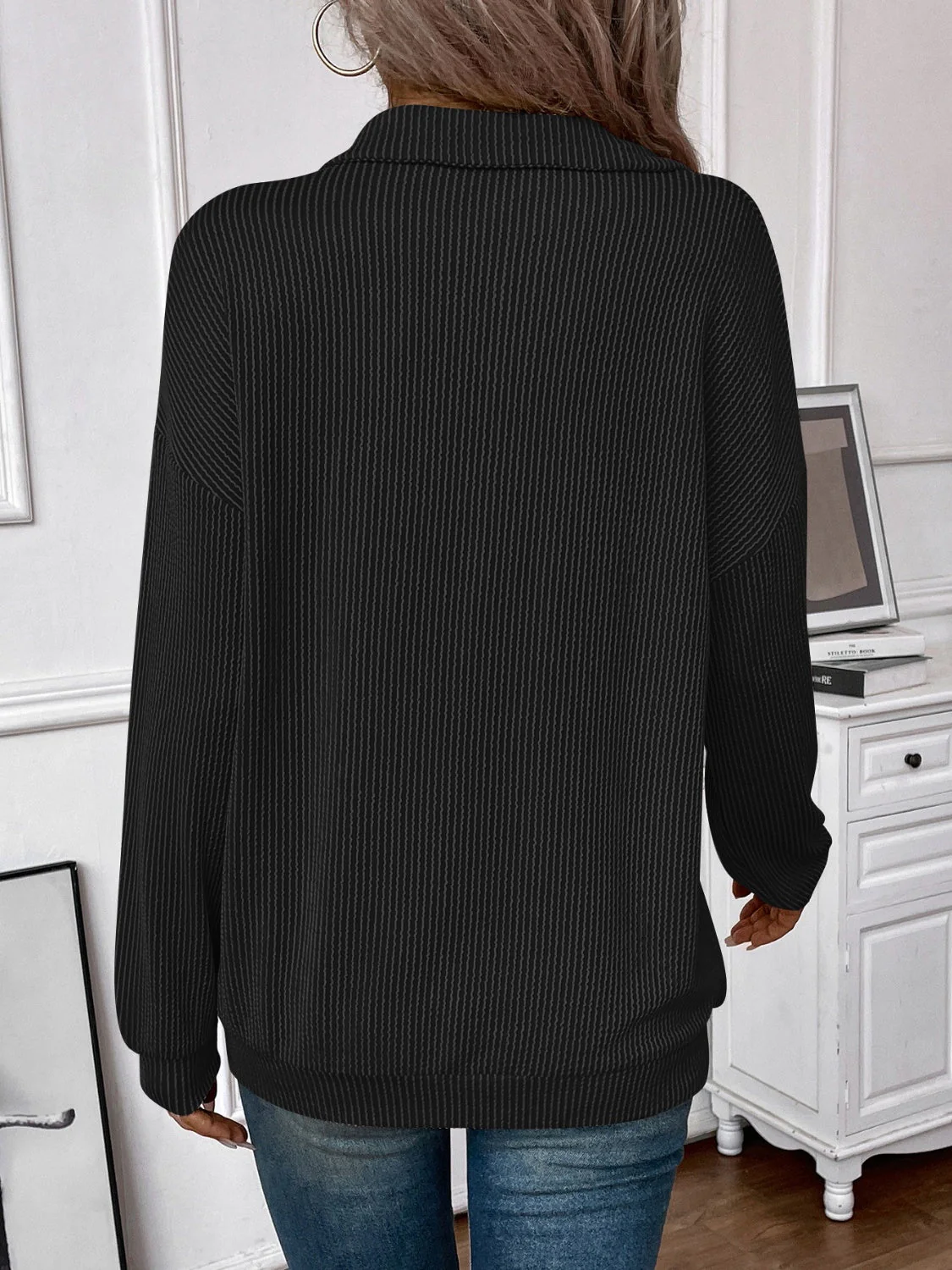 Josefina | Double Take striped long sleeve half zip t-shirt - Image 18