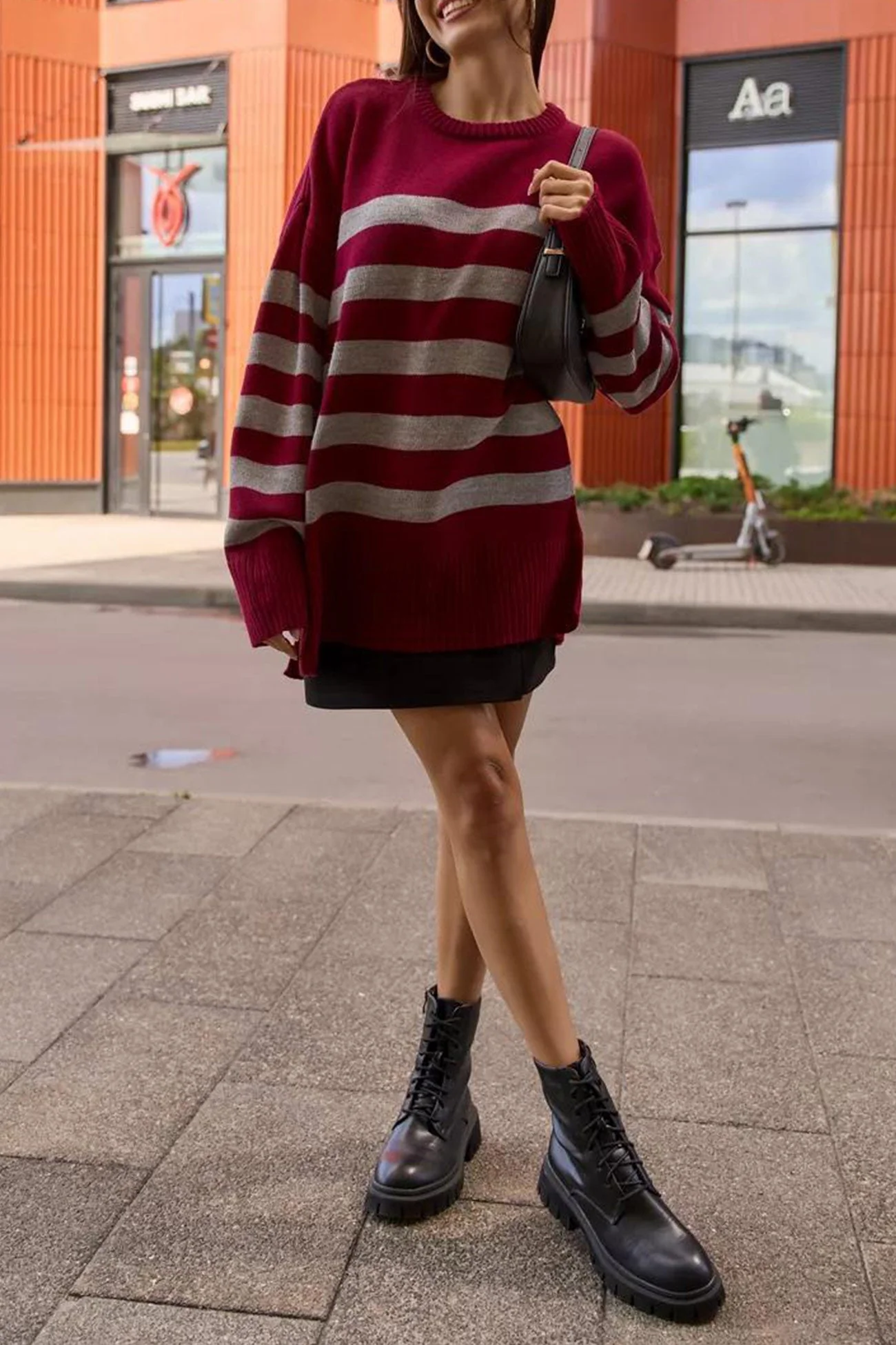 Josefina | Striped slit sweater with a crew neck - Image 16
