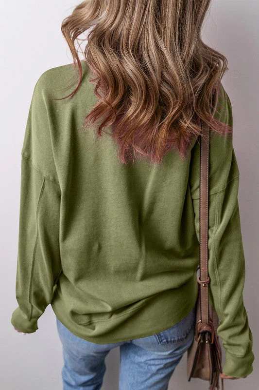 Josefina | Women's sweatshirt with crossed seams and pockets - Image 4