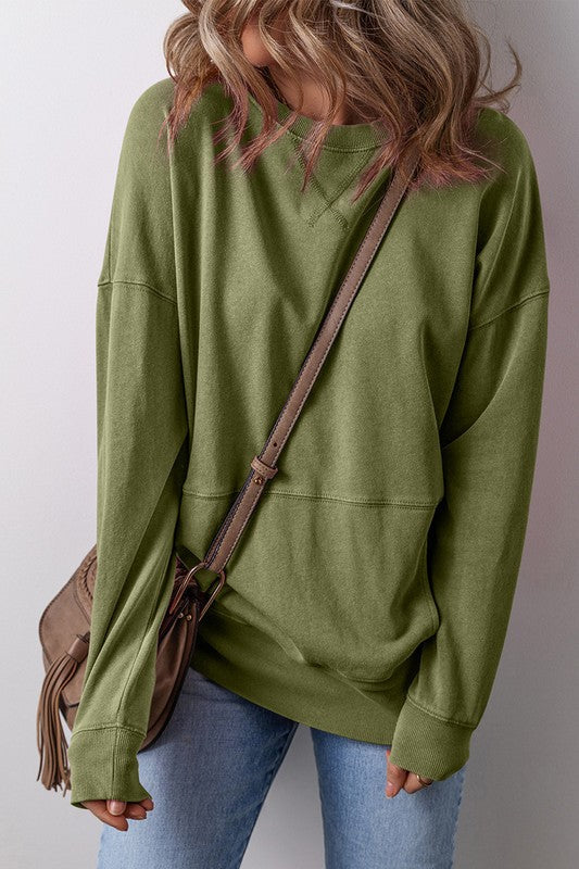 Josefina | Women's sweatshirt with crossed seams and pockets - Image 5