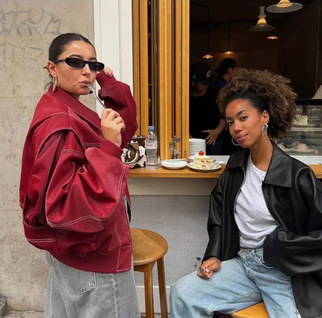 Josefina | oversized leather jacket - Image 2