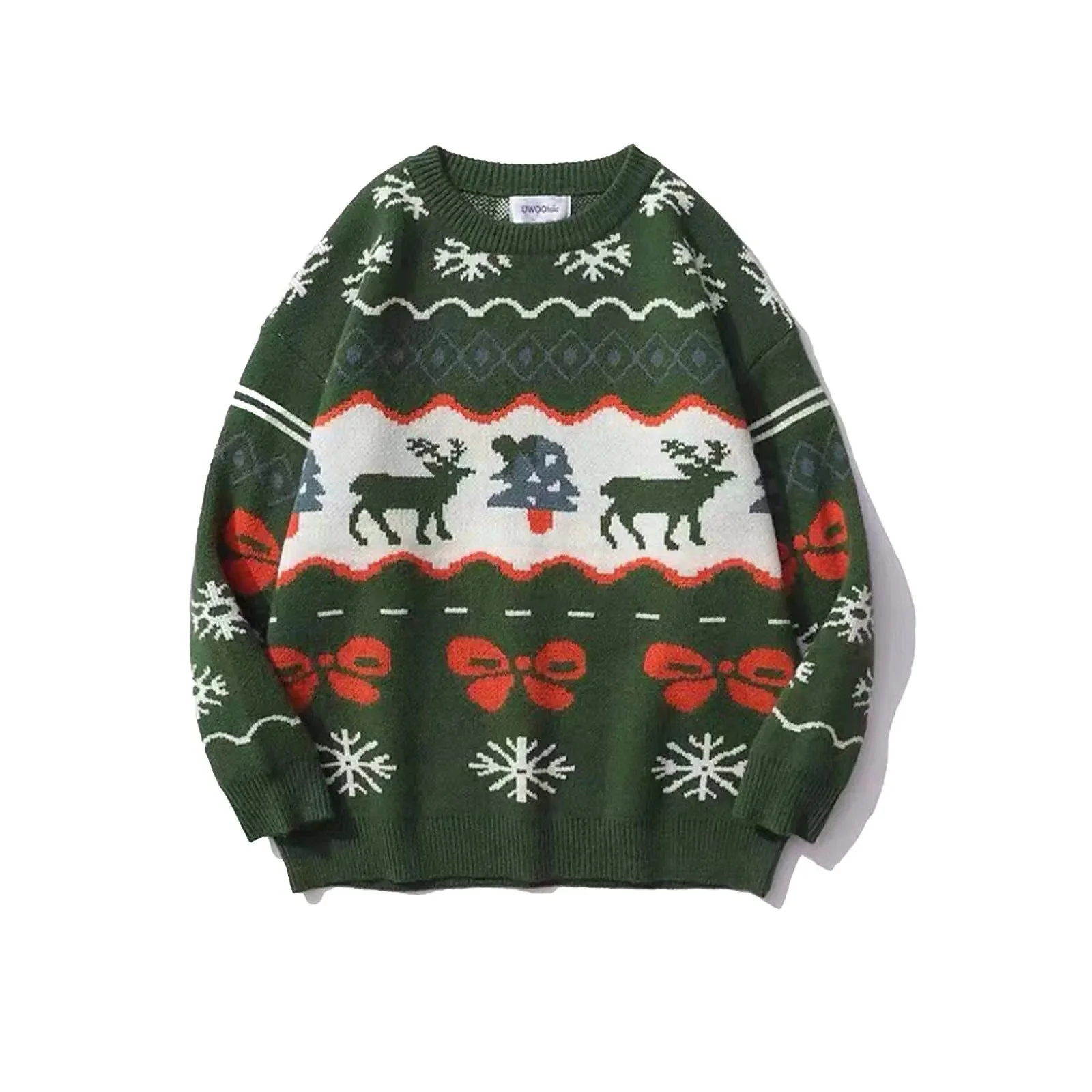 Josephine | Warm knitted sweater with vintage Christmas motifs for women - Image 2