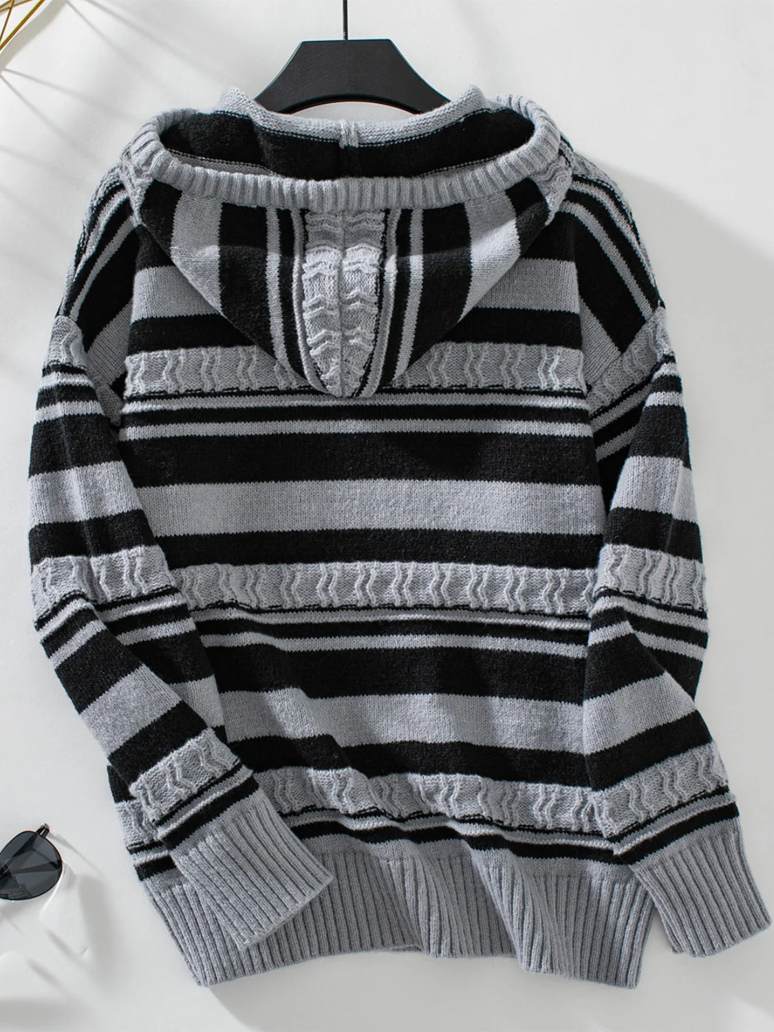 Juana | Striped long sleeve drawstring hoodie - Image 8