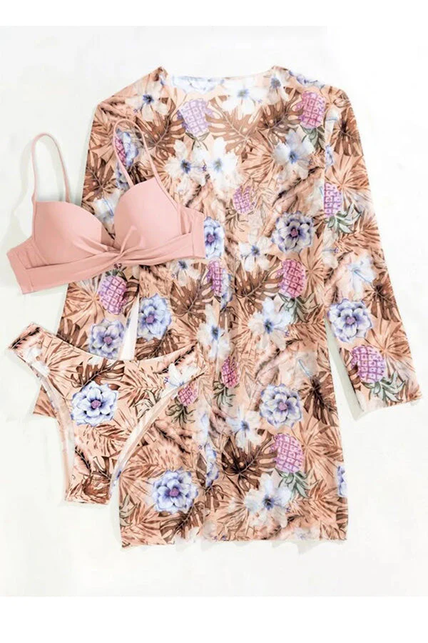 Juana® | Tropical Print Wrap Underwire Bikini With Cover-Up - Image 8