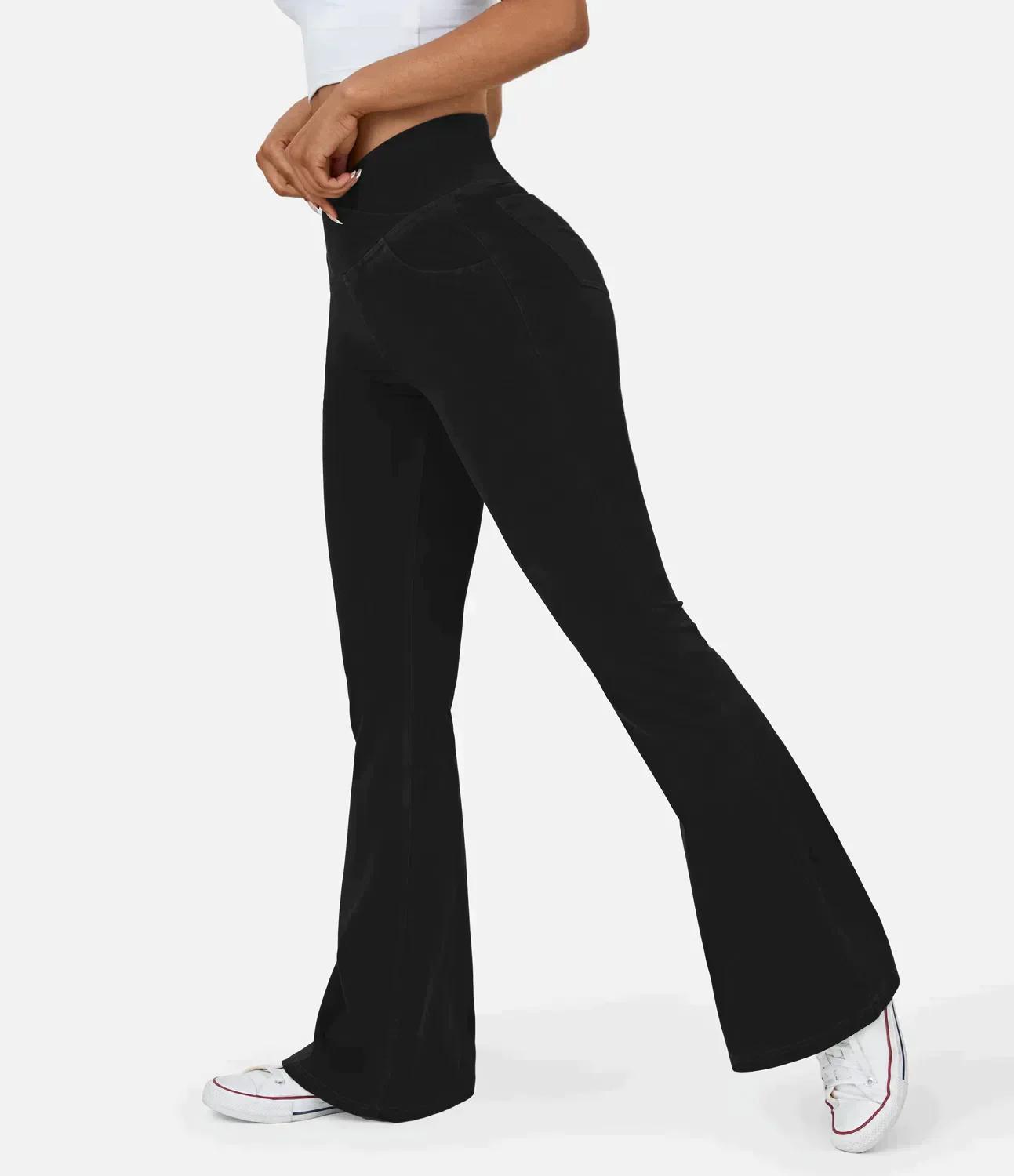 Juana® | Women's high-waisted retro flare pants with crossover waistband - Image 4