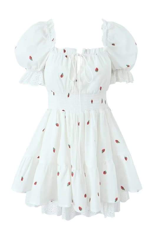 Judith® | Printed Mini Dress With Puff Sleeves - Image 4