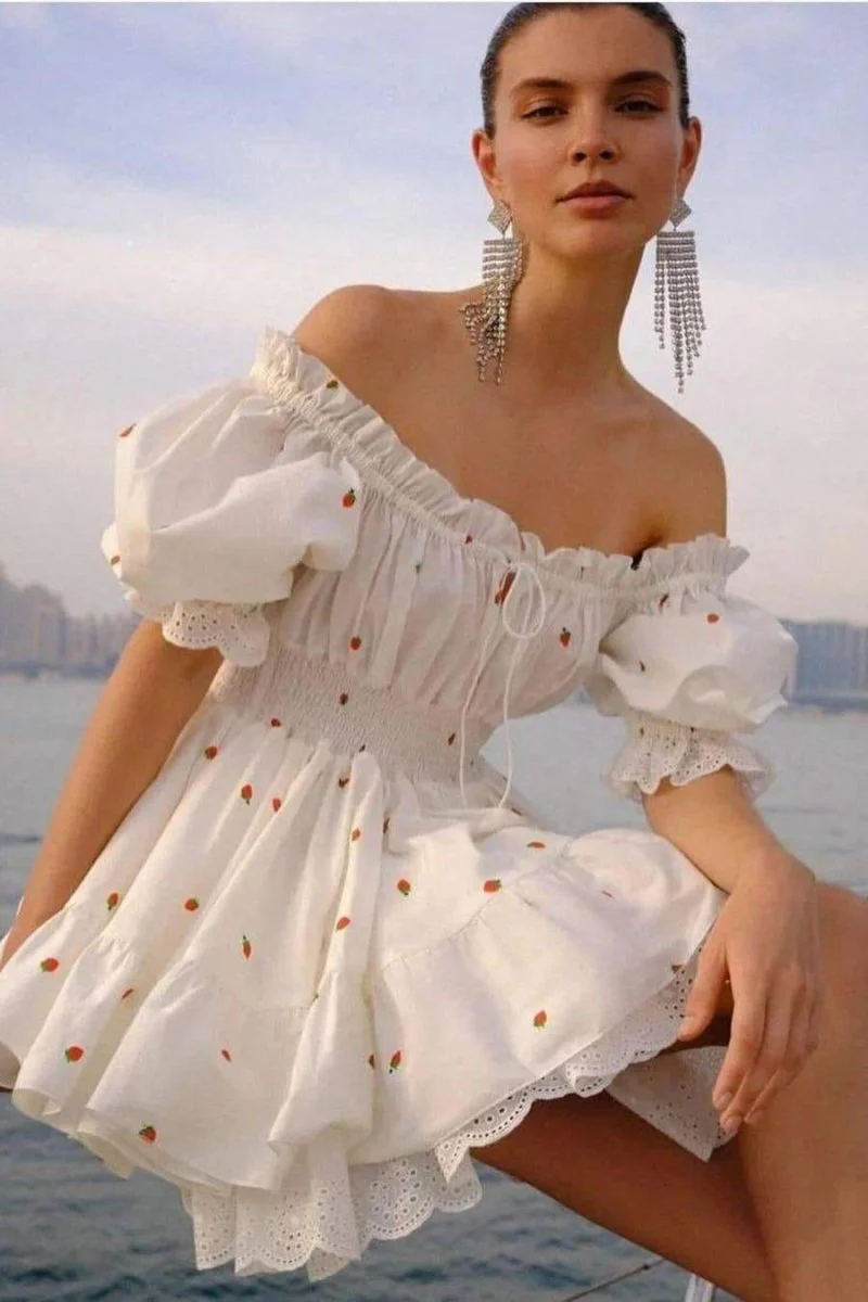 Judith® | Printed Mini Dress With Puff Sleeves - Image 5