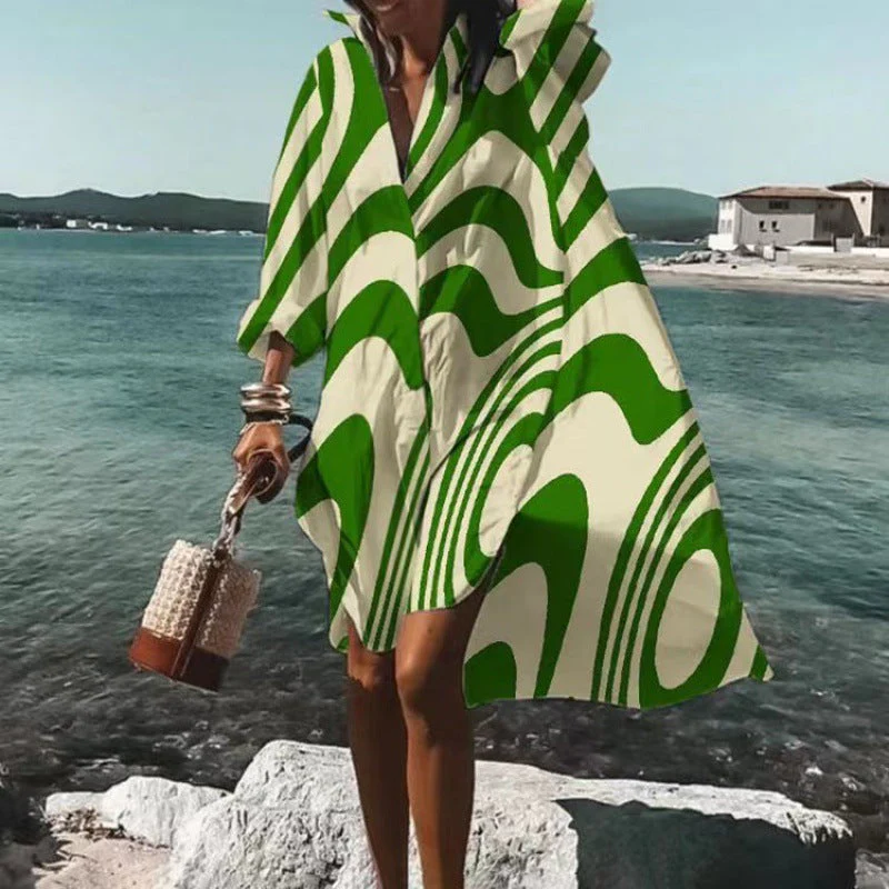 Julia® | Women's long-sleeved V-neck dress - Image 2