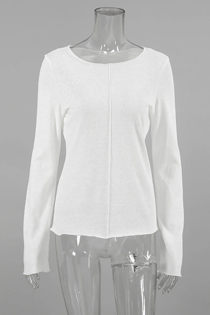 Juliana | Casual solid color O-neck patchwork tops - Image 4