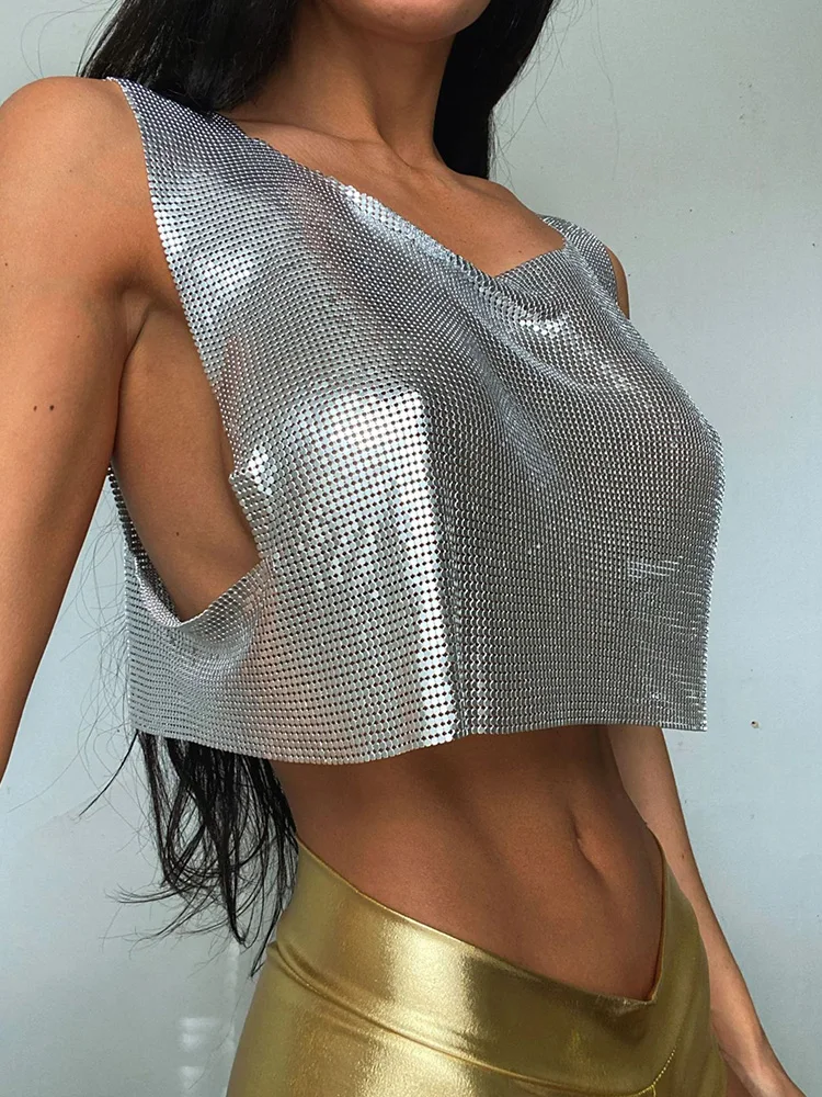 Juliana® | Waltraud Shimmering And Sequined Tank Top - Image 2