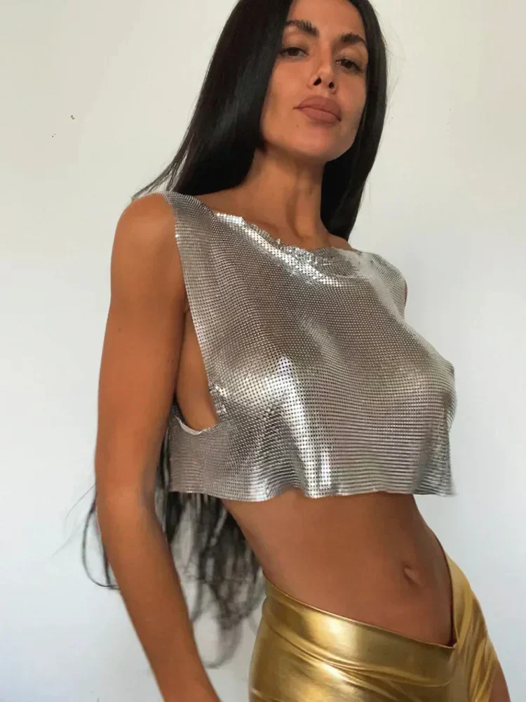 Juliana® | Waltraud Shimmering And Sequined Tank Top - Image 4