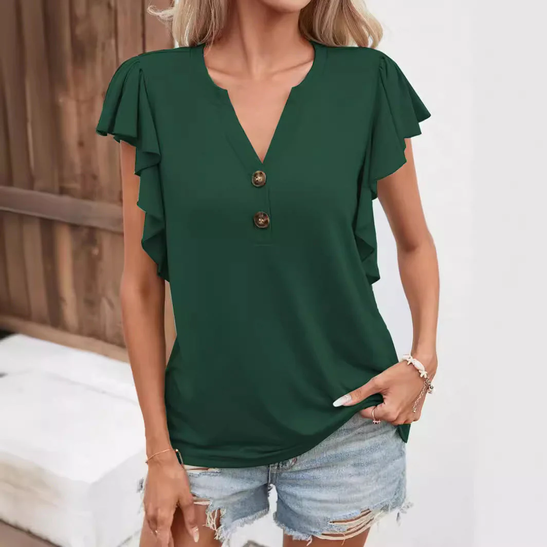 Juliana® | Women'S Blouse With Ruffle Details And Button Closure - Image 2