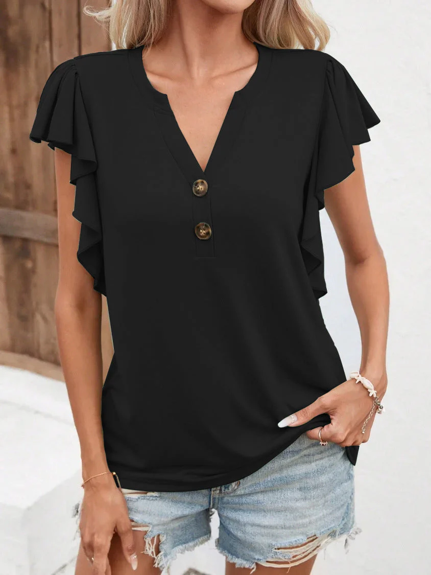 Juliana® | Women'S Blouse With Ruffle Details And Button Closure - Image 6