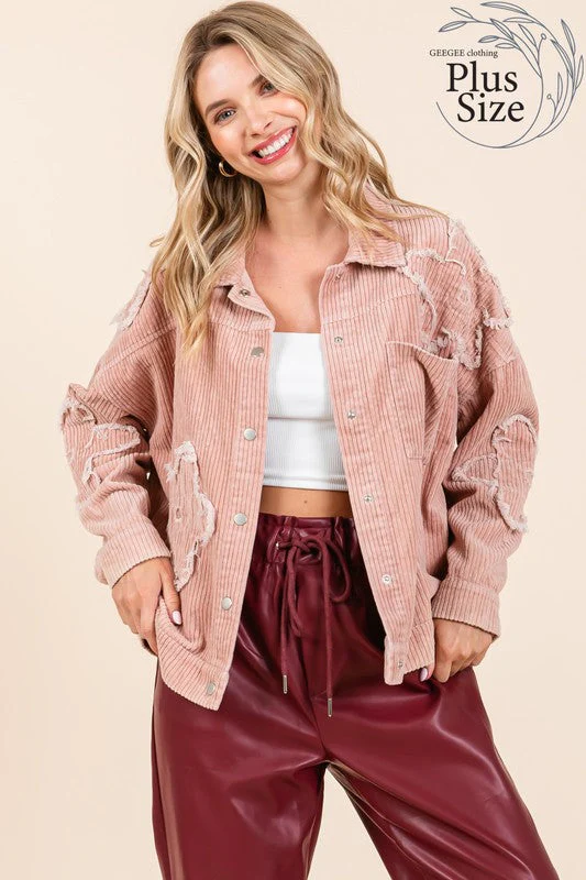 Julieta | Plus corduroy jacket with dropped shoulders - Image 15