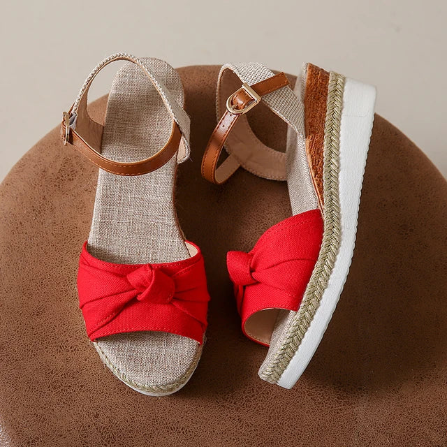 Julieta® | Stylish Knotted Wedge Sandals For Women - Image 7