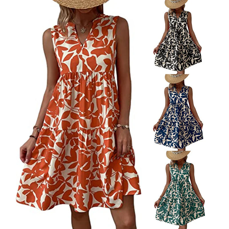 Julieta® | Women'S A-Line Sleeveless Summer Dress With V-Neck Design
