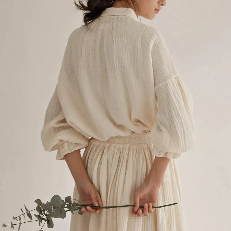 Kaia® | Blouse And Pleated Midi Skirt Set - Image 4