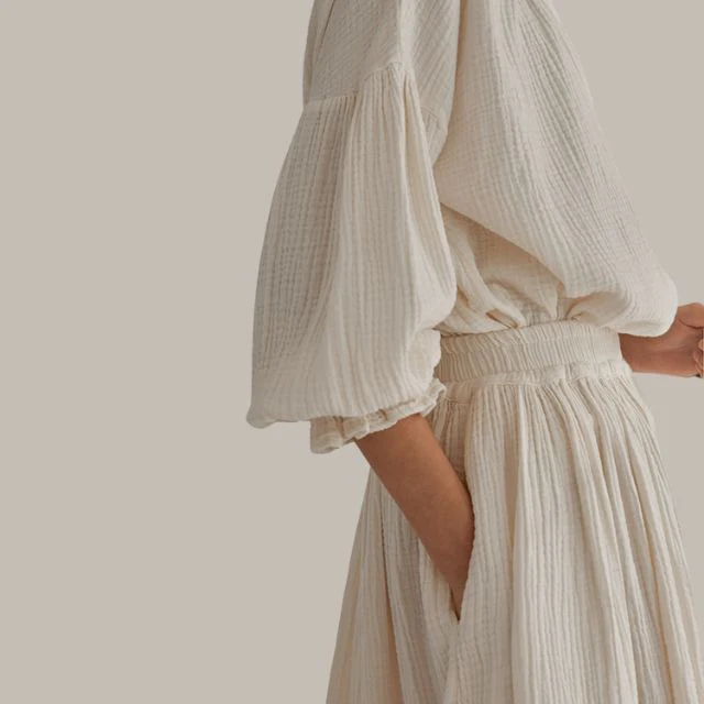 Kaia® | Blouse And Pleated Midi Skirt Set - Image 6
