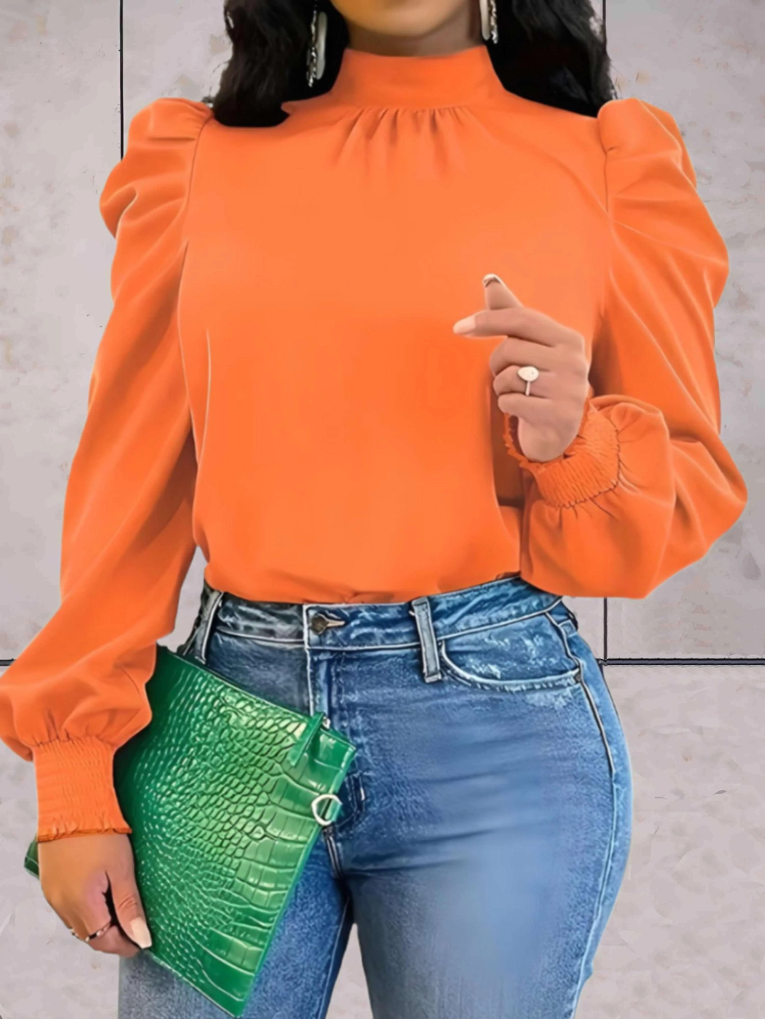 Karen® | Blouse With Turtleneck And Long Puff Sleeves - Image 5