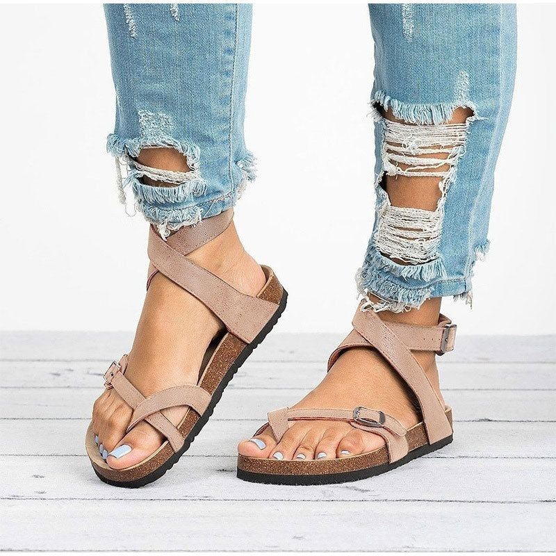 Karen® | Dark Brown Leather Strappy Sandals For Effortless Style - Image 8
