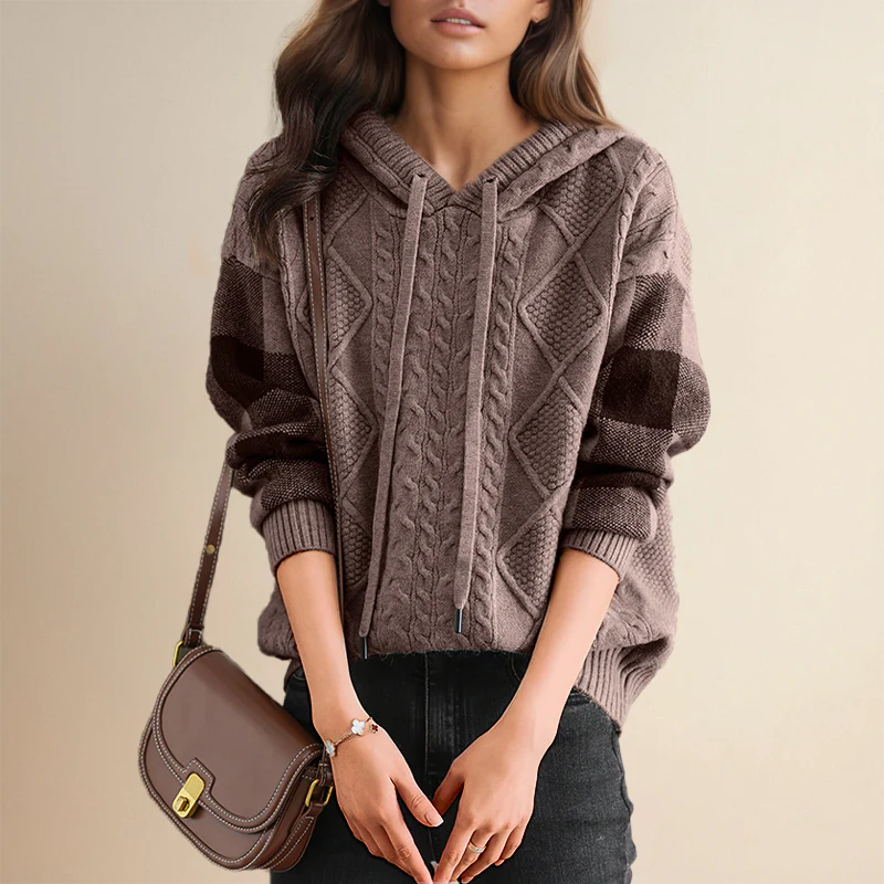 Karen | Jacquard sweater with hood
