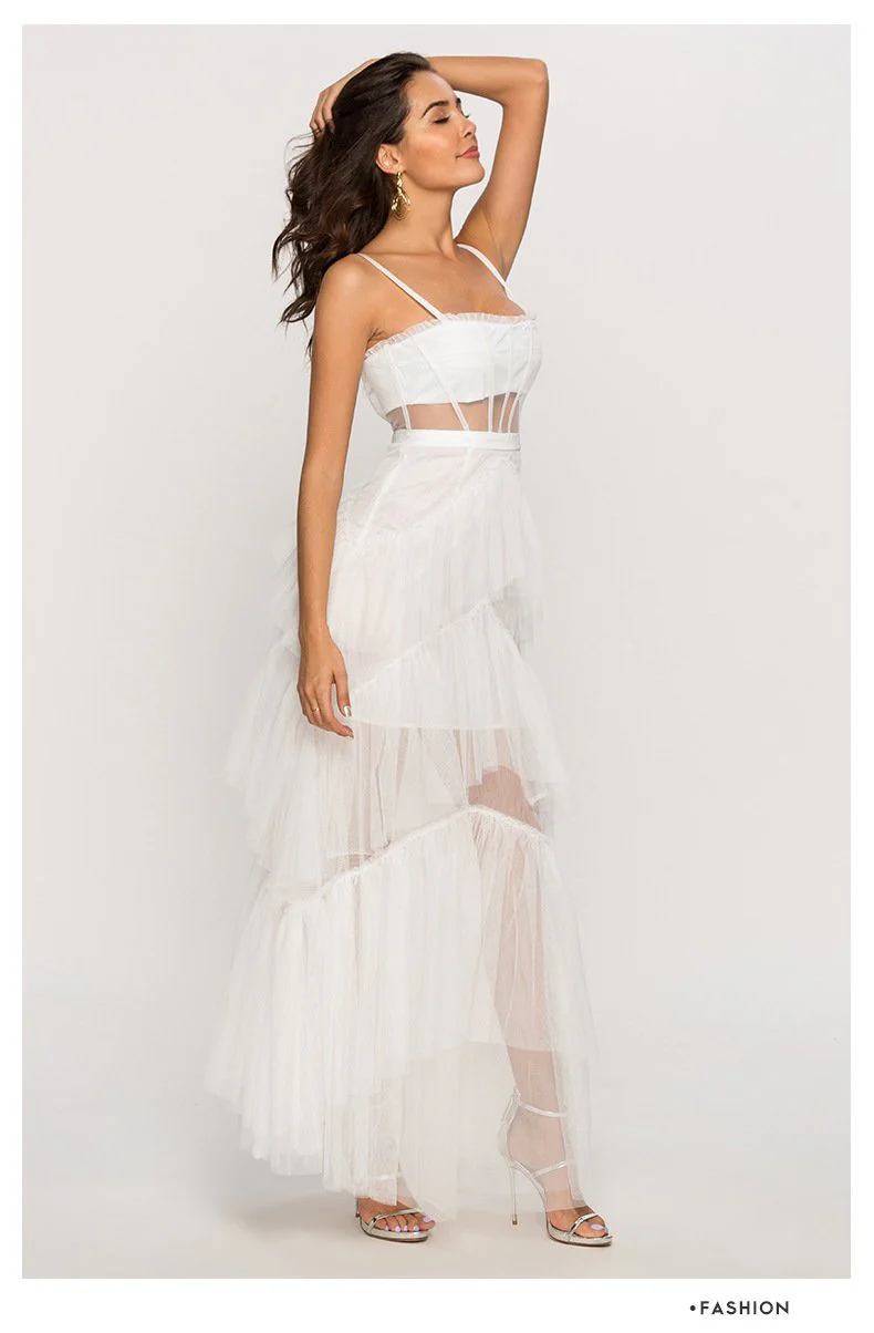 Karen® | Maxi Mesh Slip With Leather Corset - Image 6