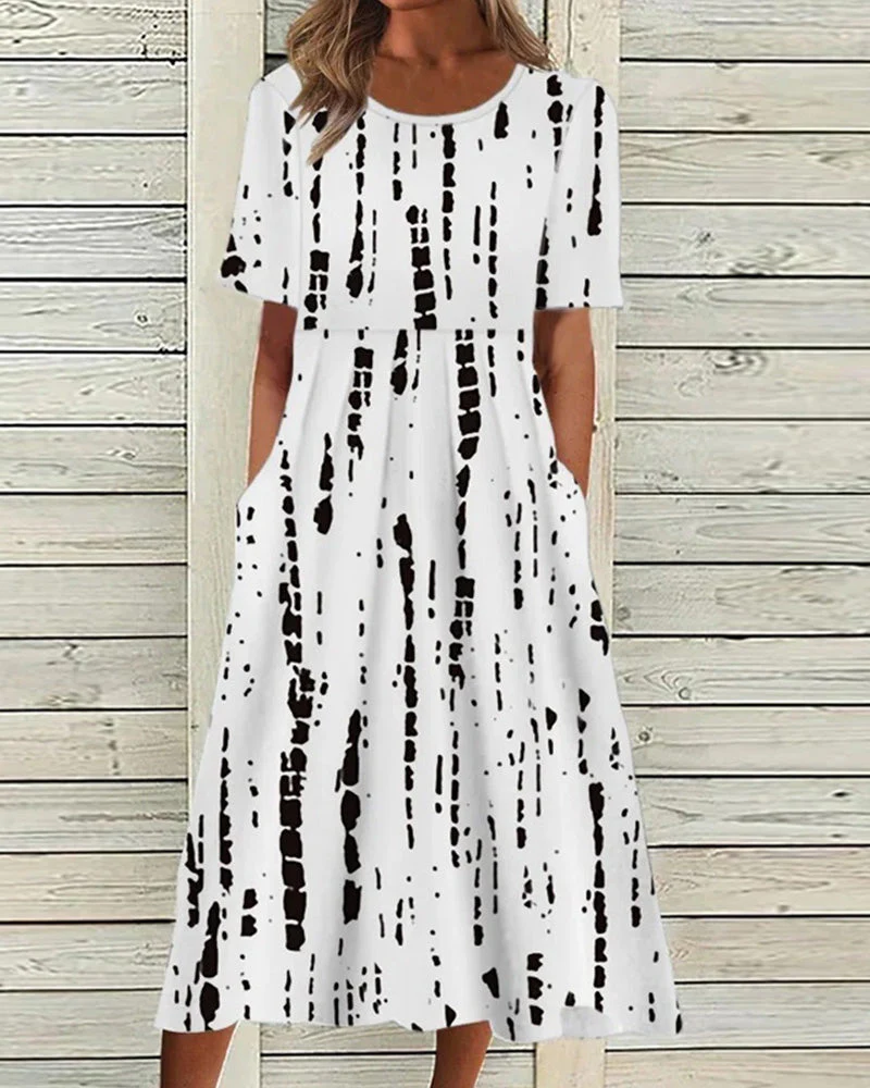 Karen® | Printed Dress With Short Sleeves - Image 2
