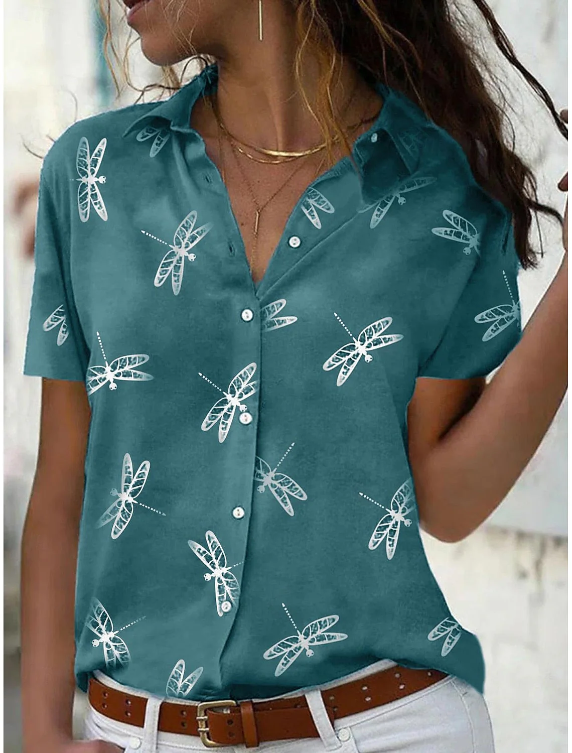 Karen® | Relaxed Fit Women'S Short Sleeve Summer Shirt - Image 2