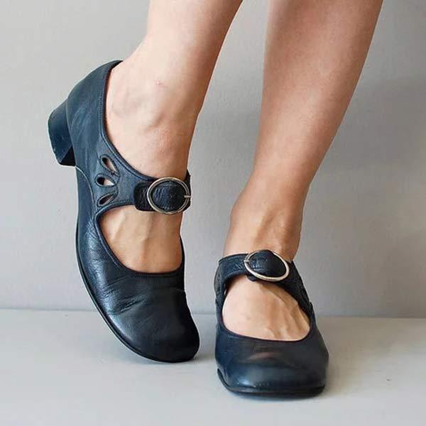 Karen® | Wedge Leather Orthopedic Buckle Sandals - Image 3