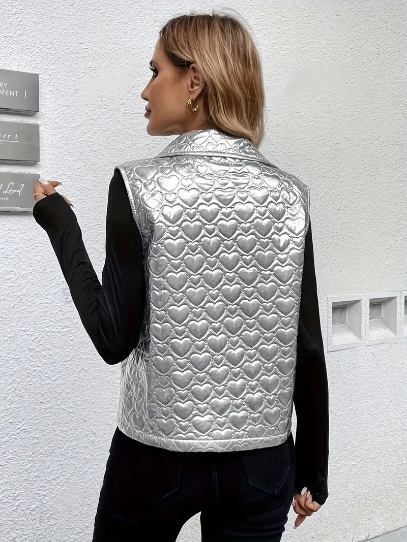 Karina | Sleeveless vest with heart print - Image 5