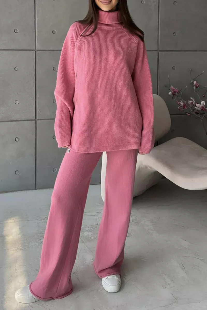Karla | Casual daily long sleeve two piece suit with zip collar - Image 10