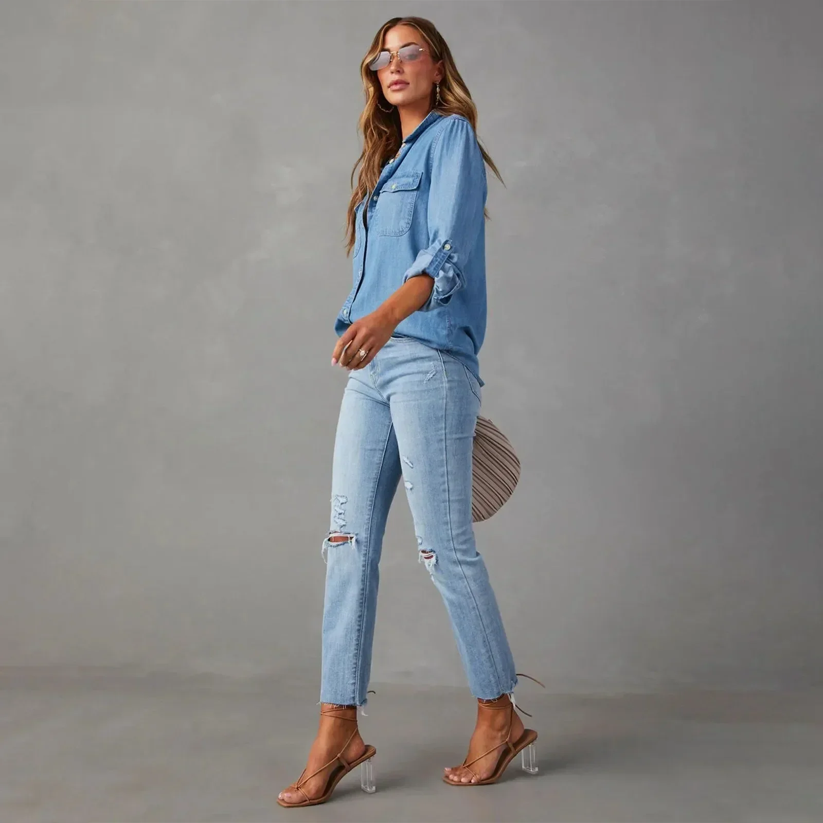 Karla® | Classic women's denim shirt - Image 3