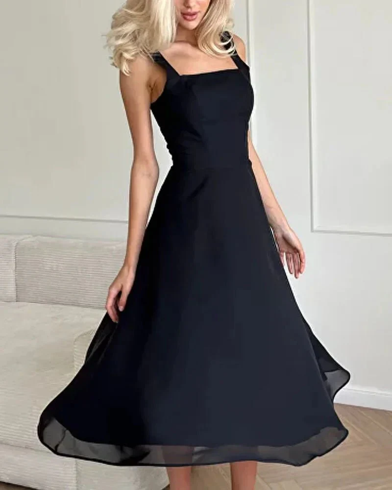 Karla® | Elegant Chiffon Dress With A Square Neckline - Image 5