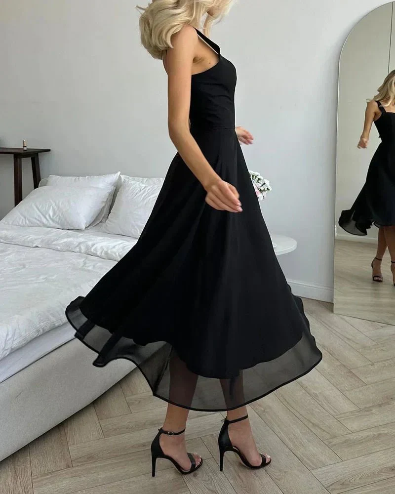 Karla® | Elegant Chiffon Dress With A Square Neckline - Image 7