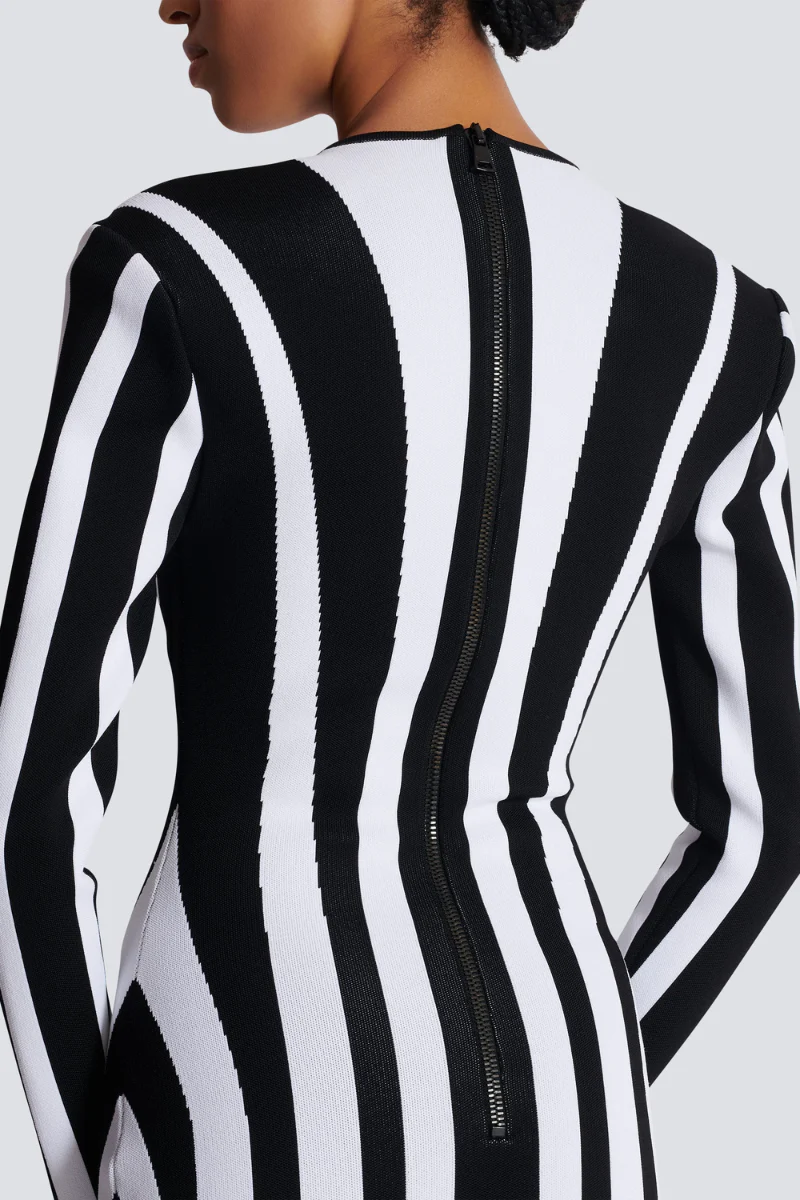 Karla® | Long-Sleeved Striped Mini Knit Dress - Image 5